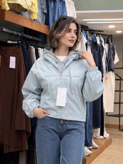 کاپشن بادگیر کلاه‌دار زنانه